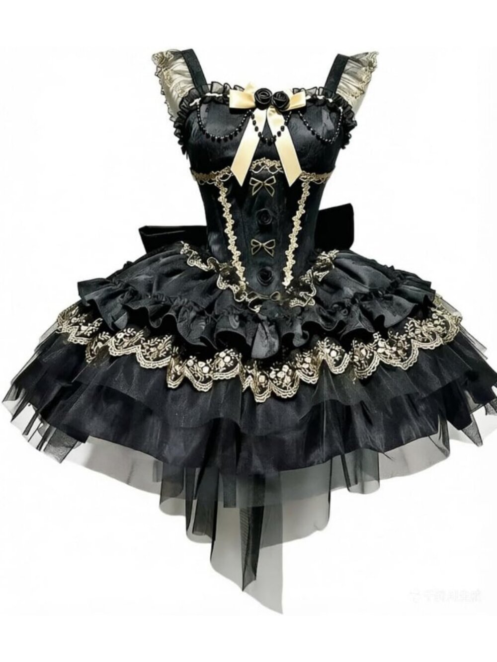 Charming Ruffled Tea Party Dress | Sweet Lolita Style with Lace Trim & Bow